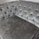 Next Silver Crushed Velvet Sofa
