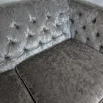 Next Silver Crushed Velvet Sofa