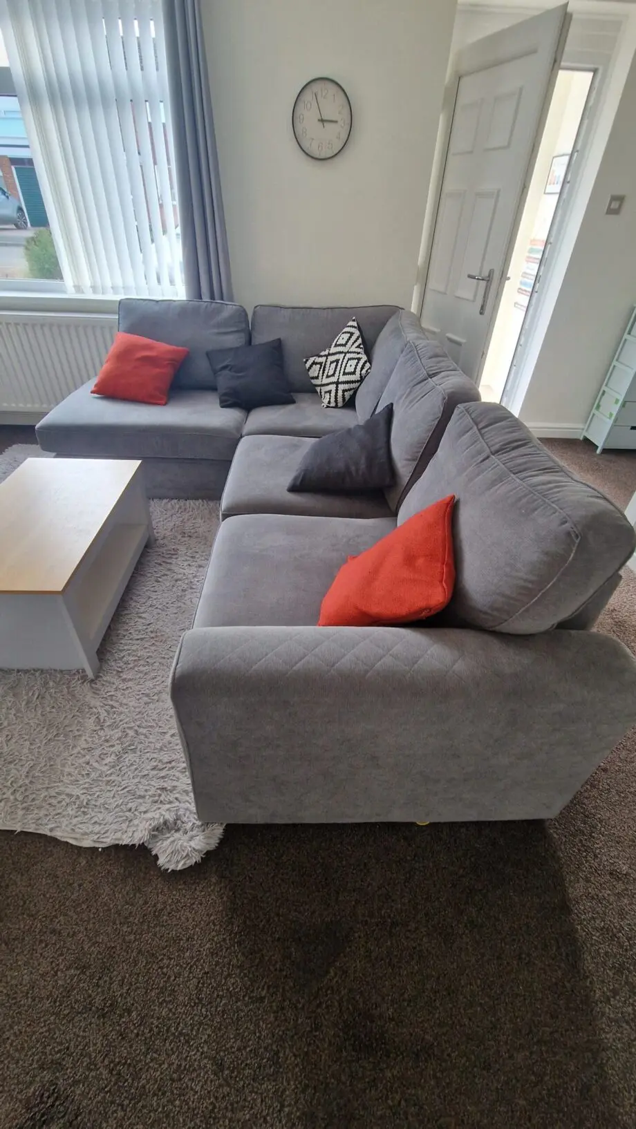 DFS Graphite Orka Right Hand Facing Arm Open End Corner Sofa