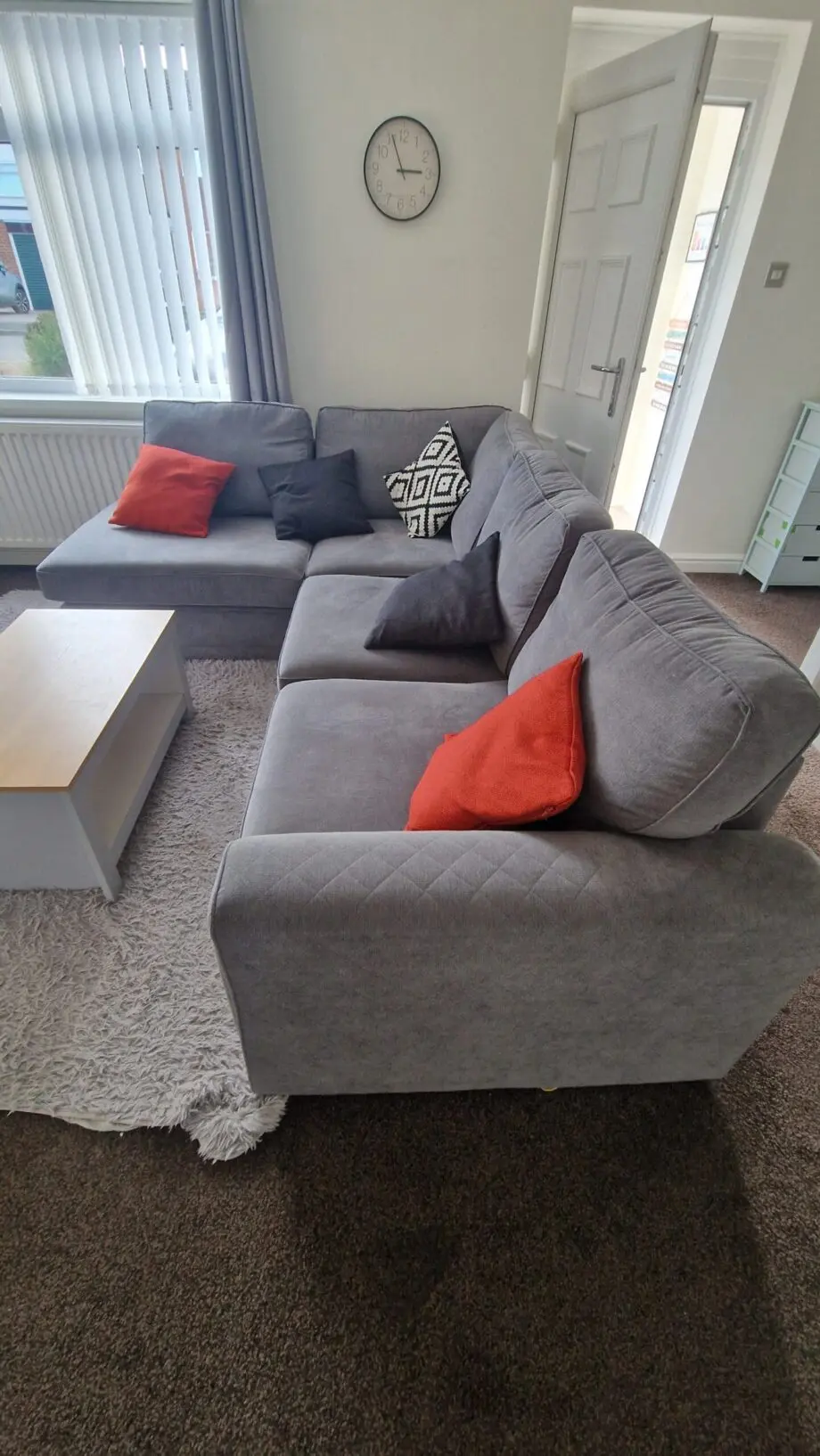 DFS Graphite Orka Right Hand Facing Arm Open End Corner Sofa