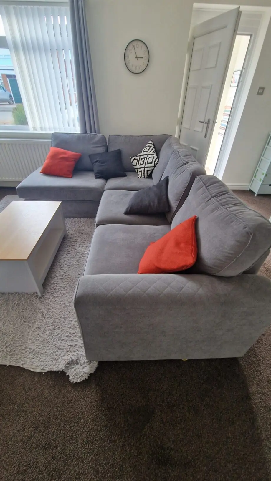 DFS Graphite Orka Right Hand Facing Arm Open End Corner Sofa