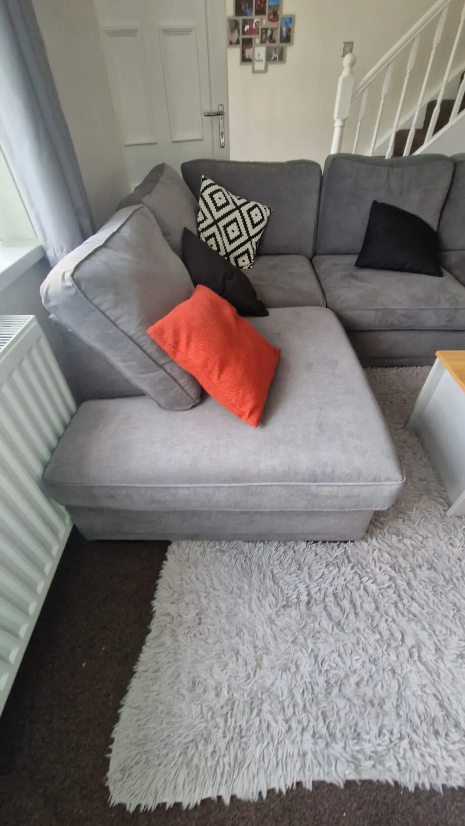 DFS Graphite Orka Right Hand Facing Arm Open End Corner Sofa