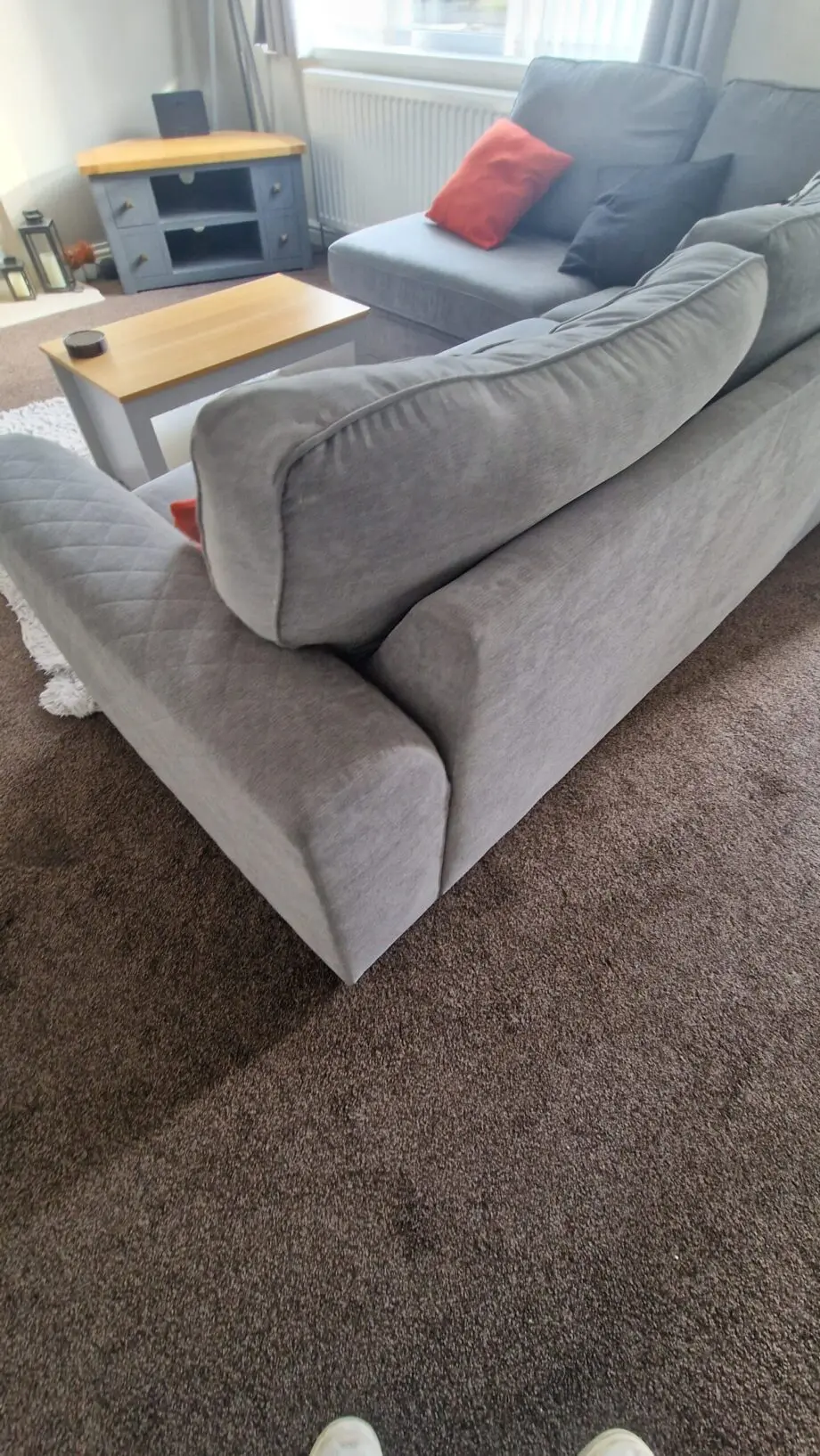 DFS Graphite Orka Right Hand Facing Arm Open End Corner Sofa