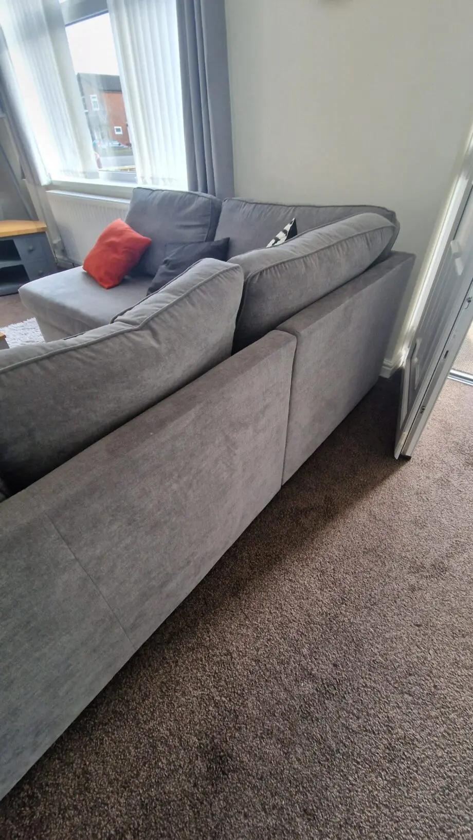 DFS Graphite Orka Right Hand Facing Arm Open End Corner Sofa