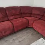 Red corner sofa
