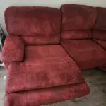 Red corner sofa