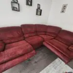 Red corner sofa