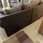 Scs brown fabric and suede leather