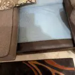 Scs brown fabric and suede leather
