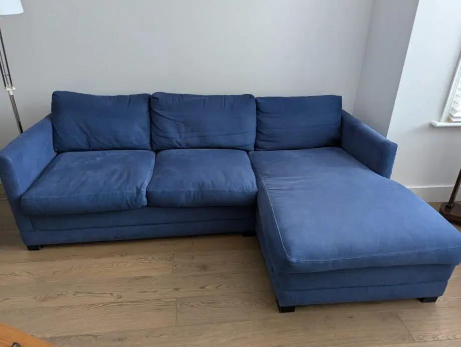 Sofa.com Aissa blue L shaped sofa bed