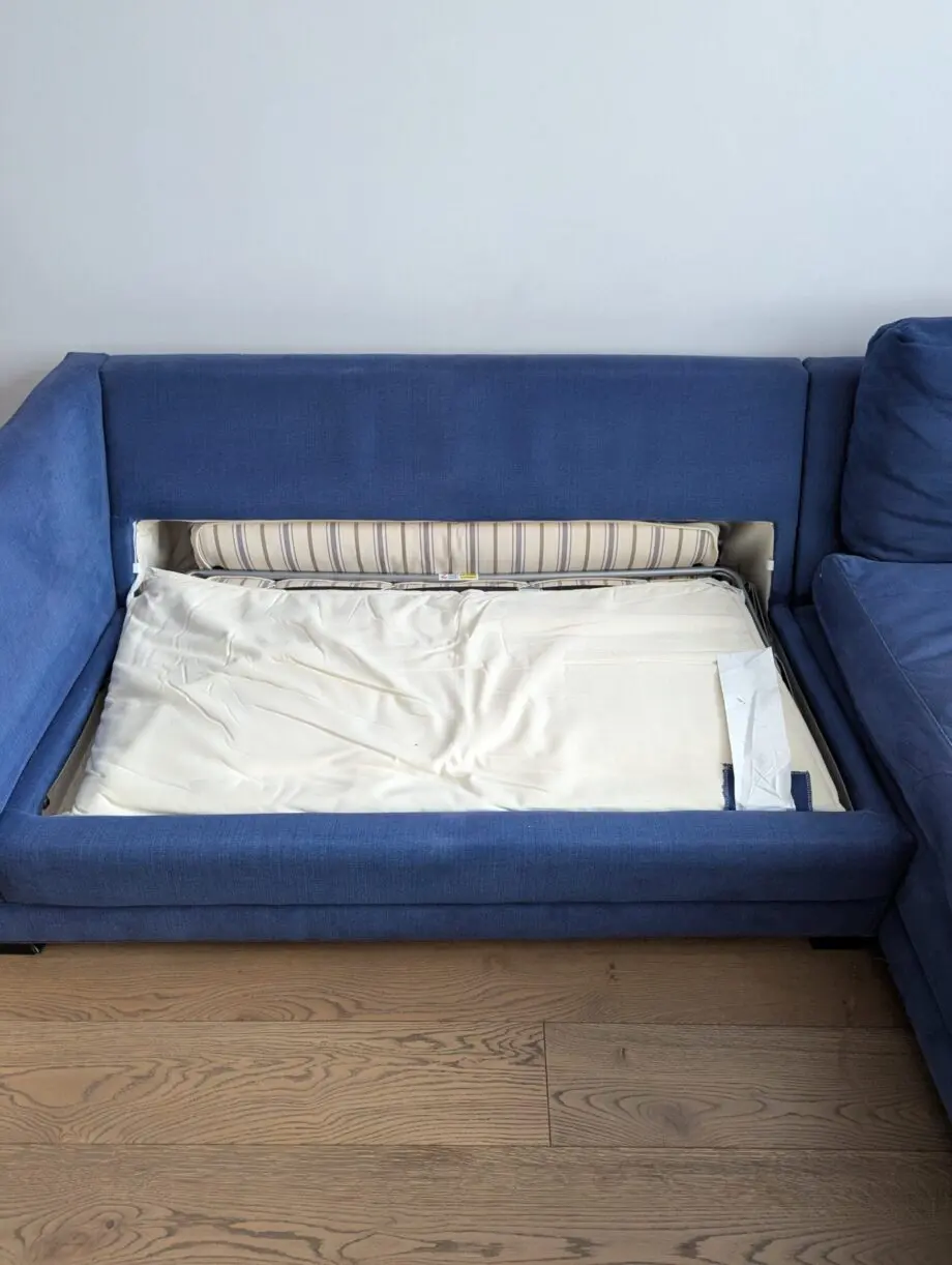 Sofa.com Aissa blue L shaped sofa bed