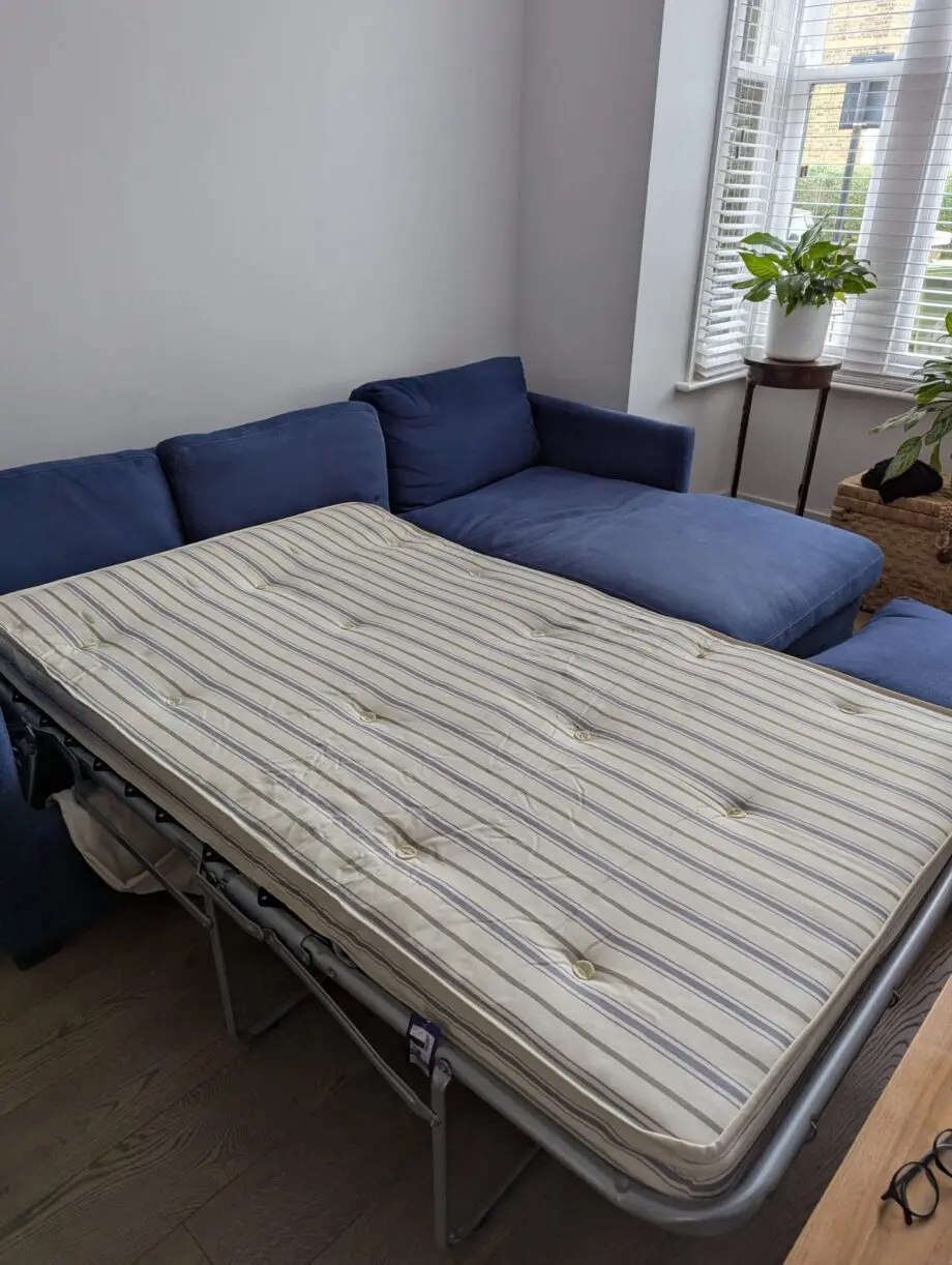 Sofa.com Aissa blue L shaped sofa bed