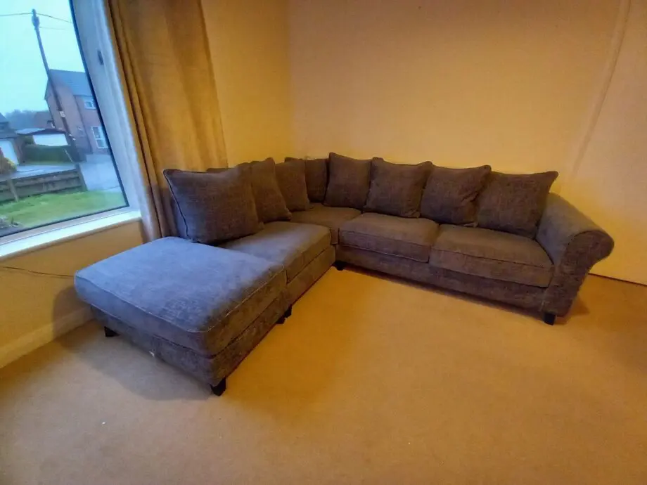 Grey left-hand corner couch