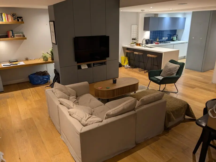 IKEA Gronlid L-shaped modular sofa with built in storage