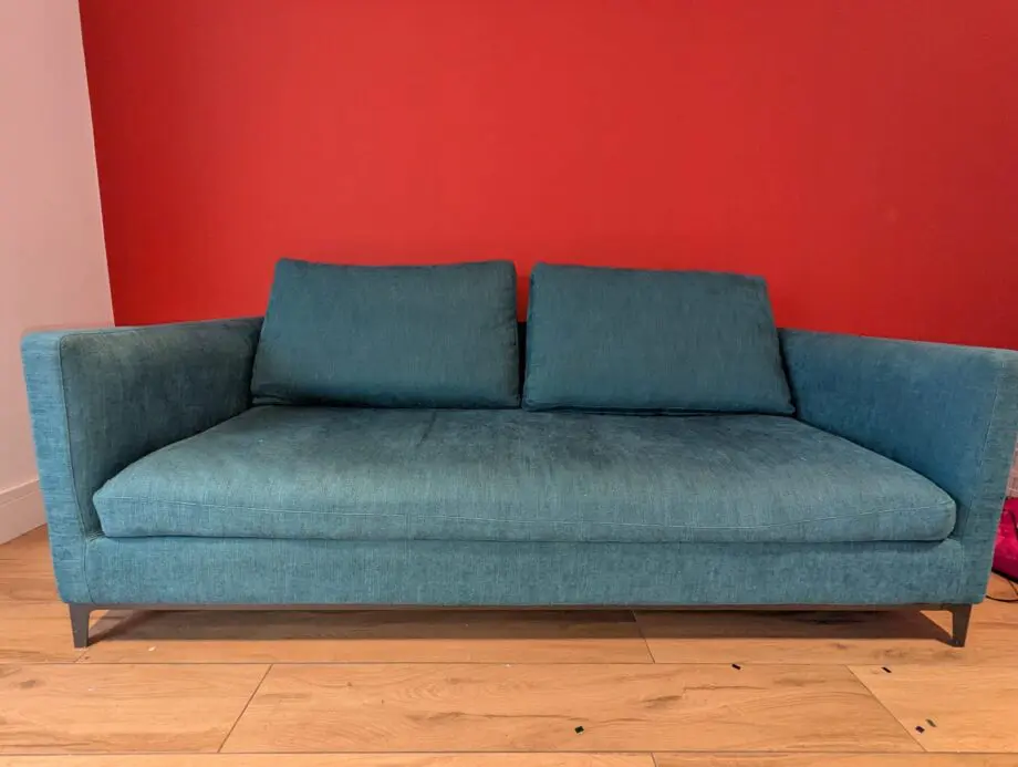 Camerich - Crescent Narrow Three Seat Sofa - Colour Peacock
