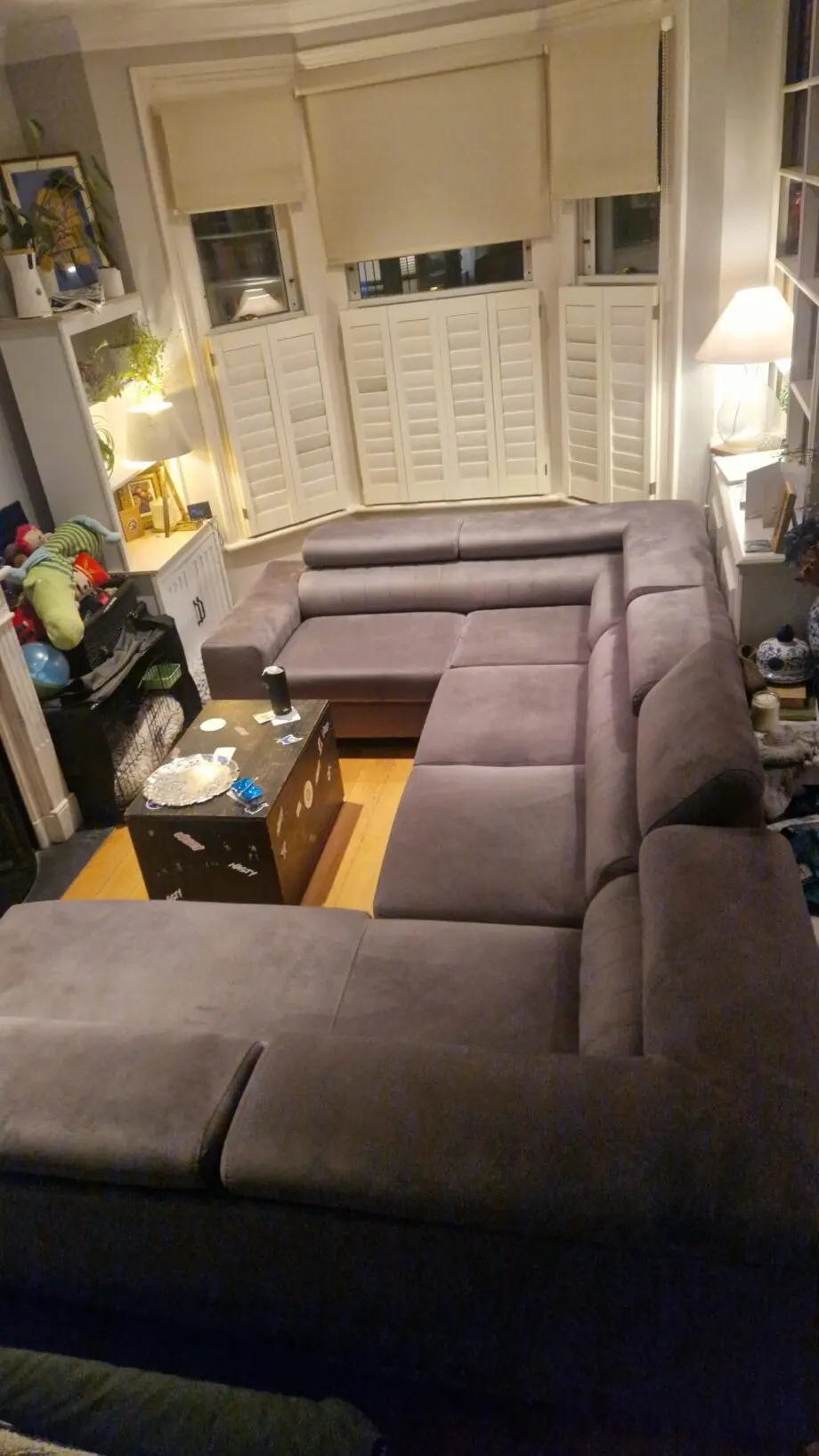 U shaped sofa bed with storage