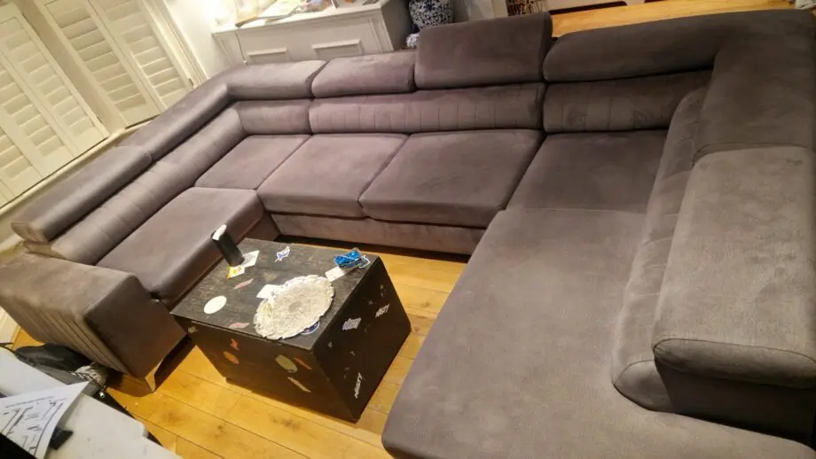 U shaped sofa bed with storage