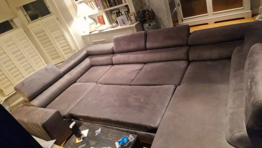 U shaped sofa bed with storage