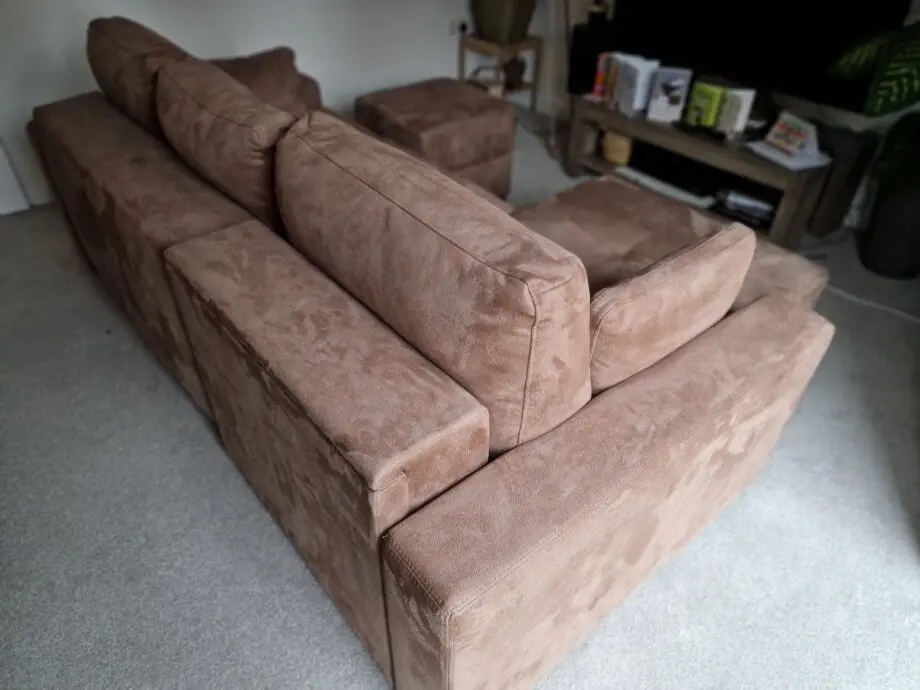 Mocca King size corner sofa bed in walnut shell from Sofabed Expert