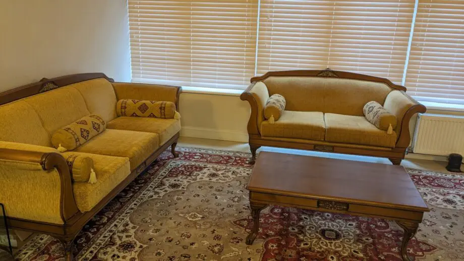 Hand-made, Chippendale style Turkish sofa suite
