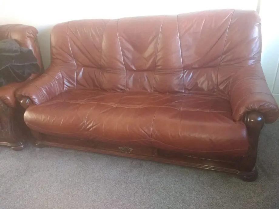 3 seated leather sofas