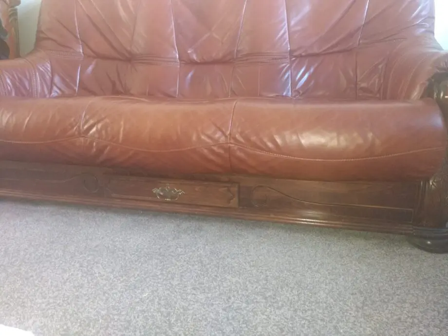3 seated leather sofas