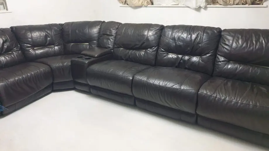Harvey's dark brown corner sofa.