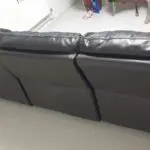 Harvey's dark brown corner sofa.
