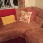 Burnam brown corner sofa