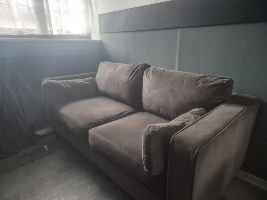 2 Seater Grey Velvet