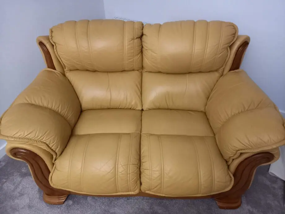 2x2 seater sofas in leather