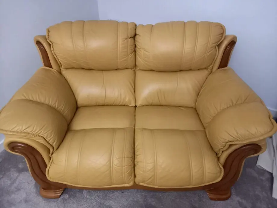 2x2 seater sofas in leather
