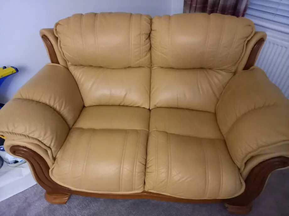 2x2 seater sofas in leather