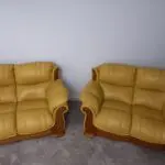2x2 seater sofas in leather