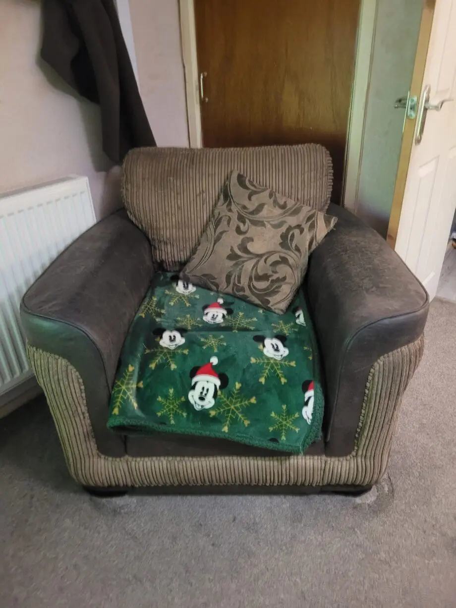 L shape and arm chair