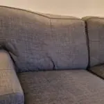 2x three seater sofas dark grey