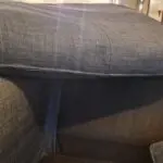 2x three seater sofas dark grey