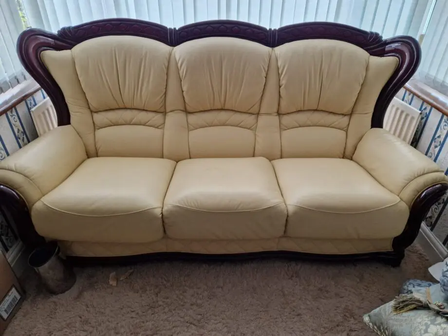 Italian leather 3 seater sofa for sale