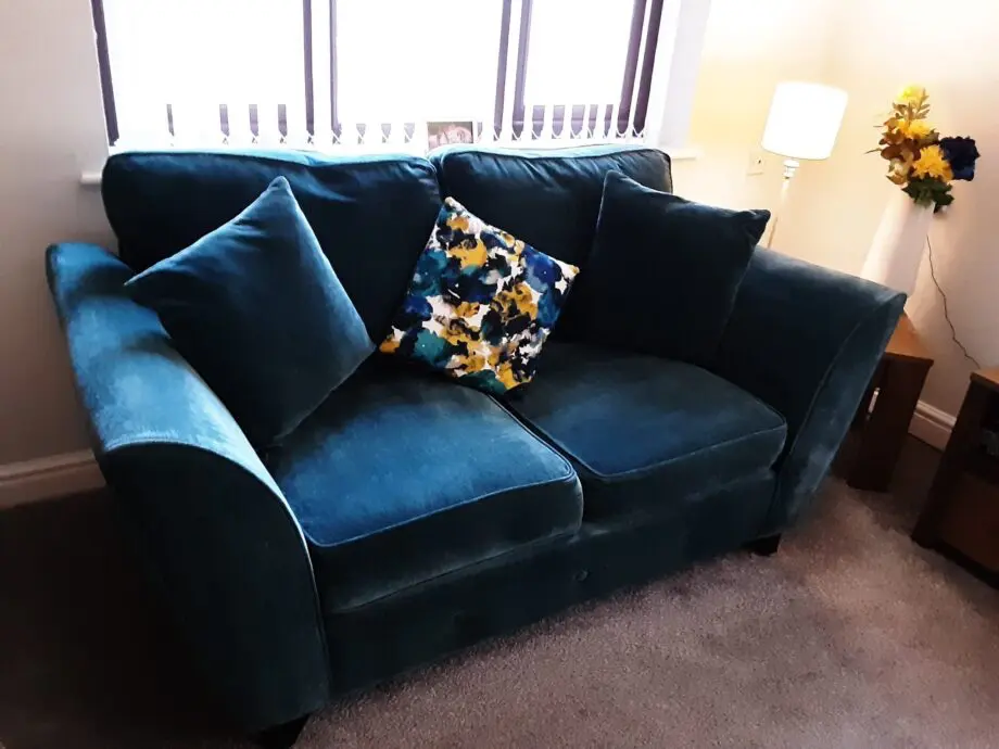 2 x 2 Seater Emerald Velvet Sofas