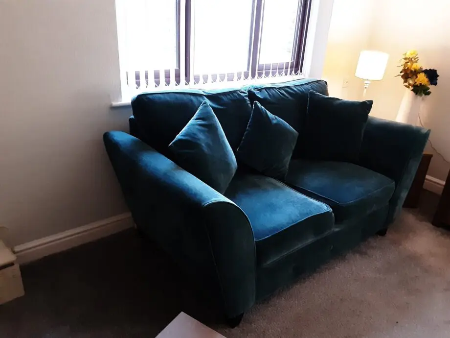 2 x 2 Seater Emerald Velvet Sofas