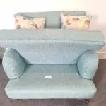 Turquoise Snuggler T-Cushion Foam Seat Chair with 2 Scatter Floral Cushions (Brand New Ex Display Sofa)
