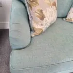 Turquoise Snuggler T-Cushion Foam Seat Chair with 2 Scatter Floral Cushions (Brand New Ex Display Sofa)