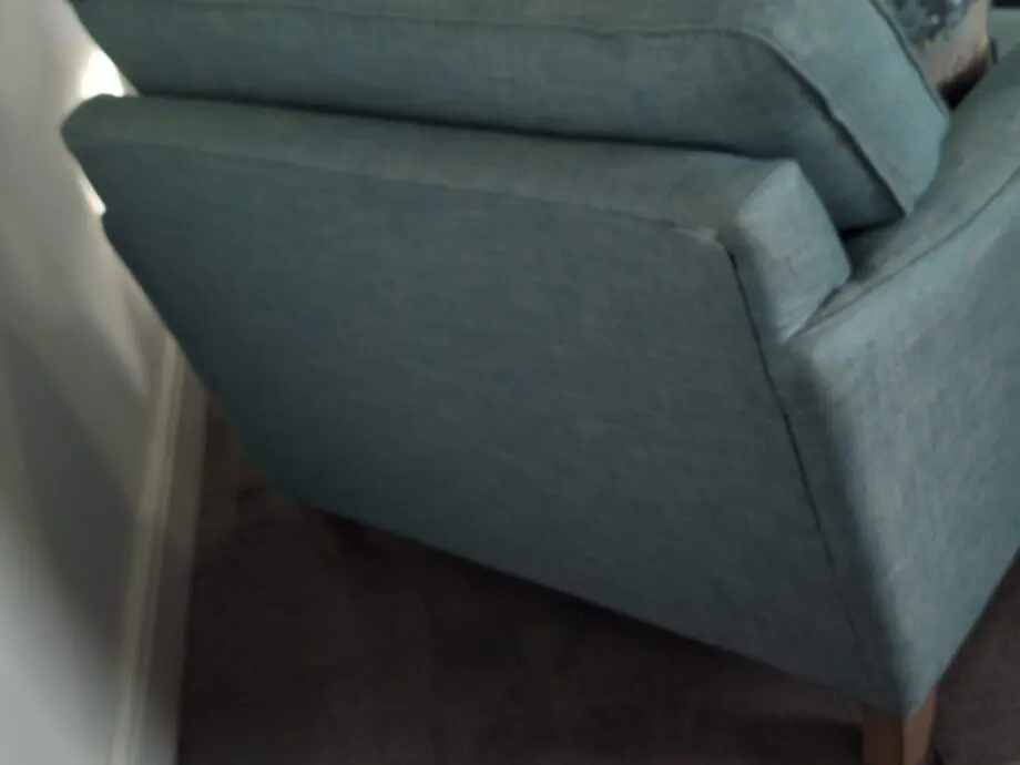 Turquoise Snuggler T-Cushion Foam Seat Chair with 2 Scatter Floral Cushions (Brand New Ex Display Sofa)