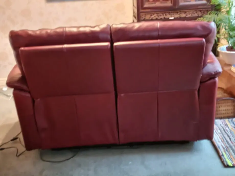 Brody Leather 2 Seater Metz Rouge Power Recliner Sofa