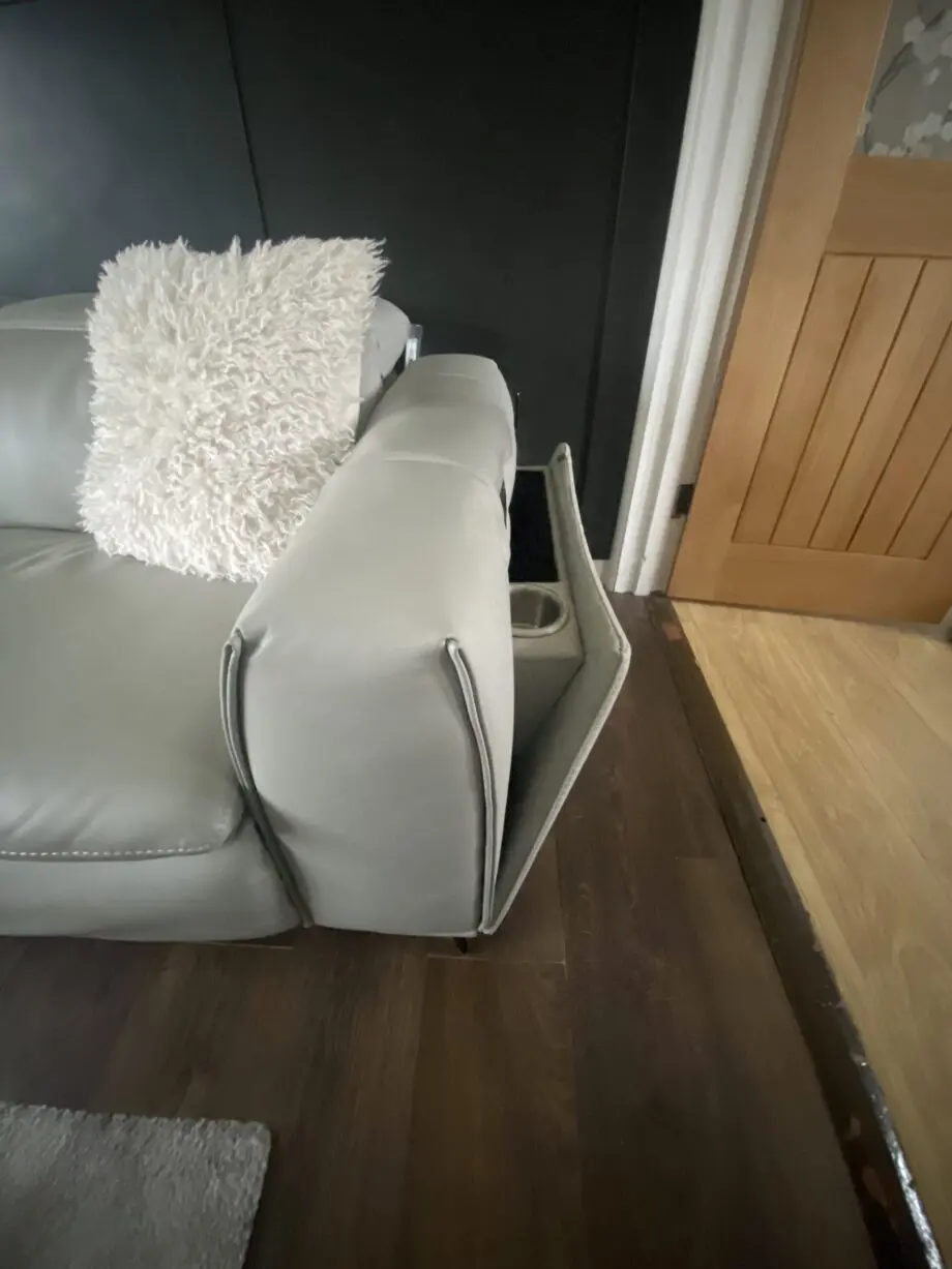 DFS Vernosa leather heated electric recliner corner sofa
