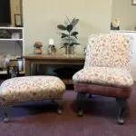Chair and footstool