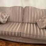 High back gold/grey sofas