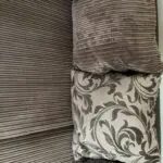 DFS Brown Corner Sofa with footstool