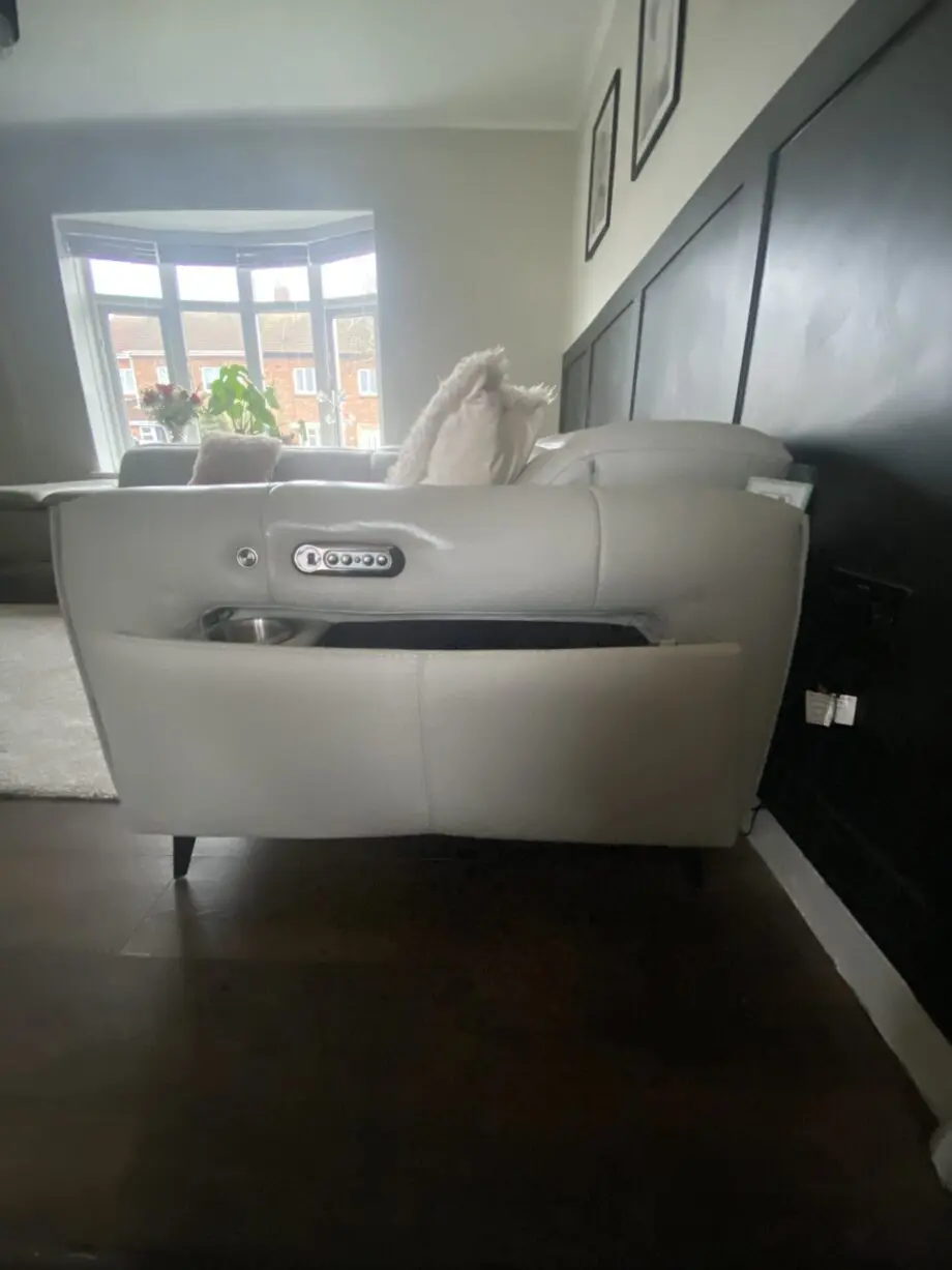 DFS Vernosa leather heated electric recliner corner sofa
