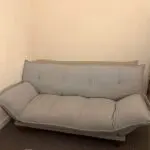 Grey Sofa Bed 3 seater convertible with adjustable armrests